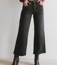 High rise denim in black