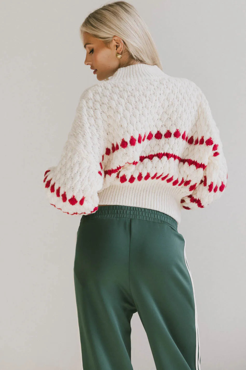 Long sleeves sweater in red