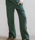 Two hand pockets pants in green