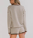 Striped top in brown