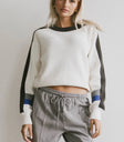 Round neck top in cream