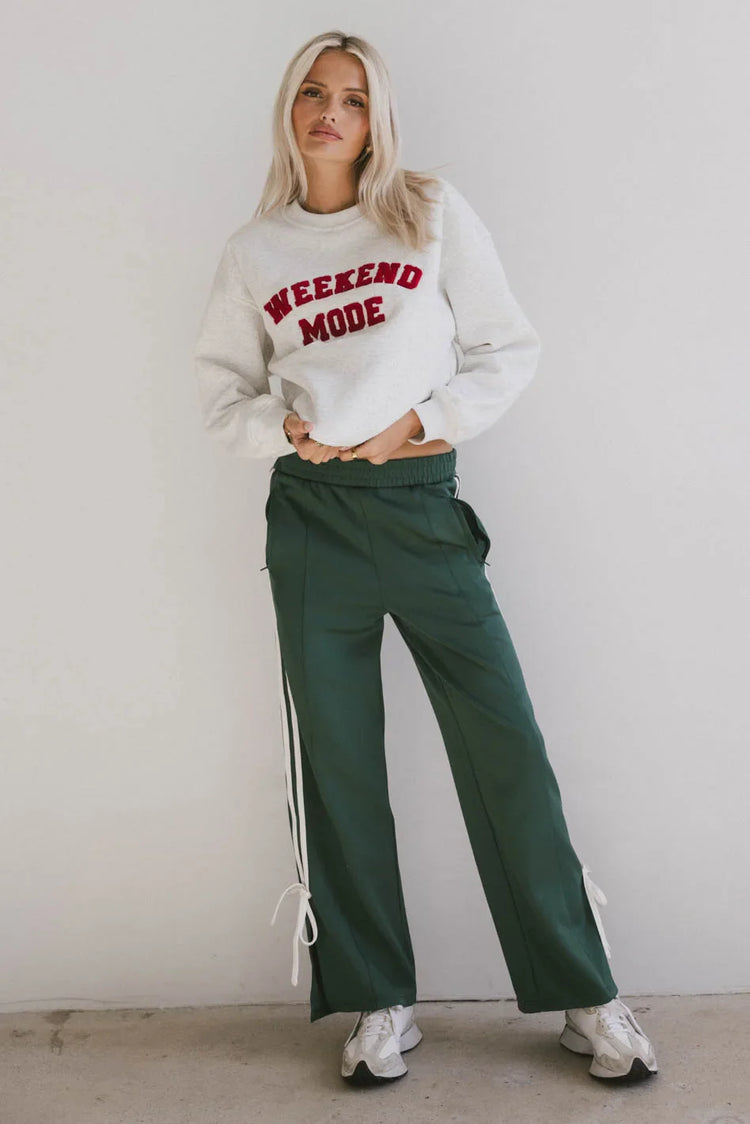 Knit crewneck in light grey