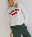 Round neck sweater in light grey