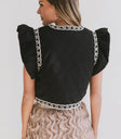 Puffy sleeves to pin black