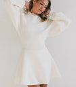Mini cream dress