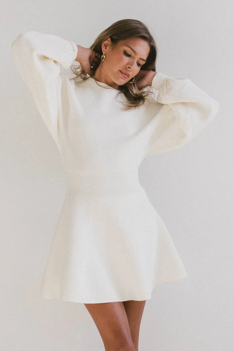 Mini cream dress