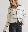 Button up striped top