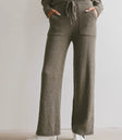 Elastic waist sweatpants in olive
