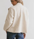 Plain color Sherpa jacket in natural
