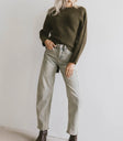 Two hand pockets denim pants in medium wash