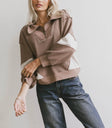 Long sleeves top in brown