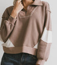 Waffle top in brown