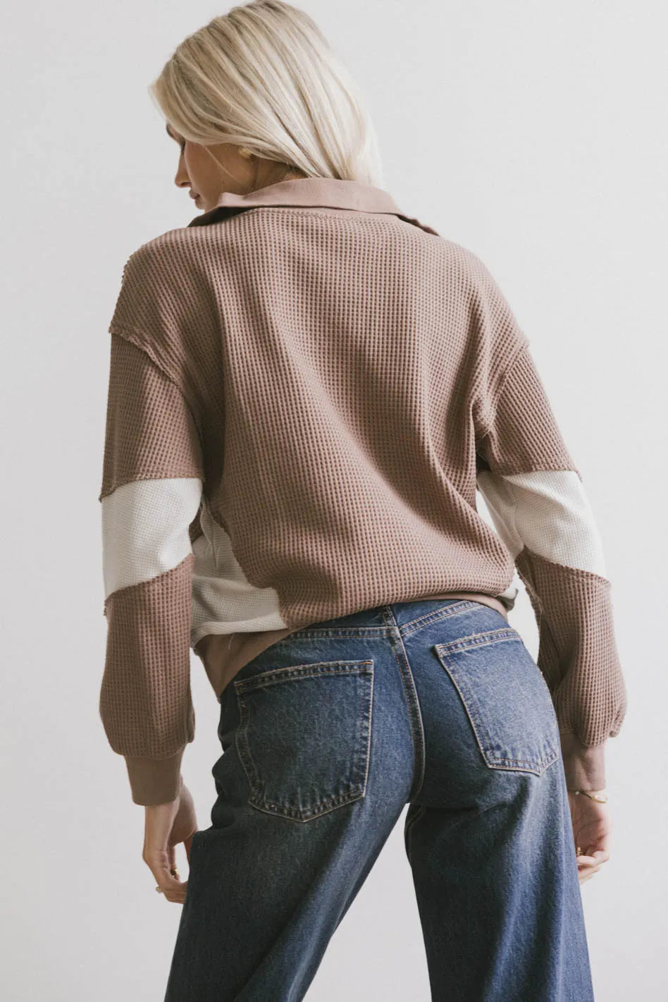 Plain color top in brown