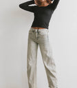 High rise denim