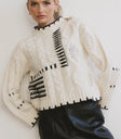 Mock neck sweater in ivory