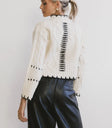 Textured sweater in ivory