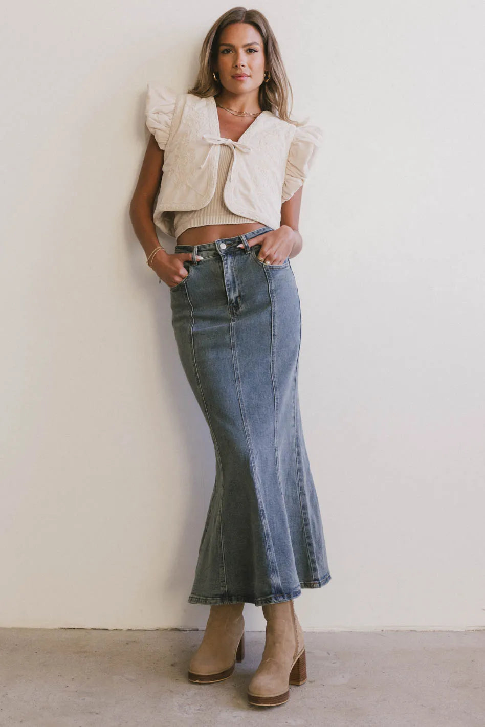 Top in cream