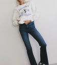 Knit sweater in white