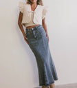 Sirena style denim skirt in medium wash