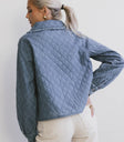 Plain color jacket in blue