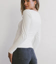 Knit top in white