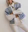 Sherpa jacket in denim