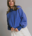 Knit sweater in blue