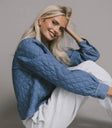 Quilted sleeves jacket in denim