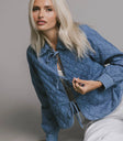 Front tie jacket in denim