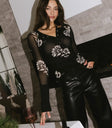 Knit top in black