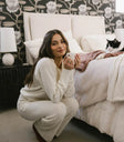 white knit sweater