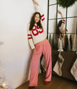 red checkered pants