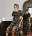 Black midi dress