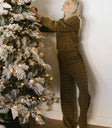 Knit pants in mustard