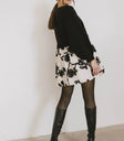 Embroidered skirt mini dress