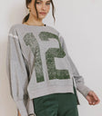 Oversized top in grey