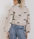 Oatmeal bomber jacket
