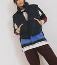 Two hand pockets quilted vest n navy