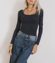 Knit top in navy