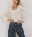 Knit top in cream
