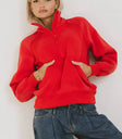 Two hand pockets sweater in red