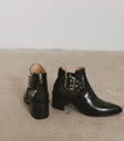 Pointed toe ankle boots in black