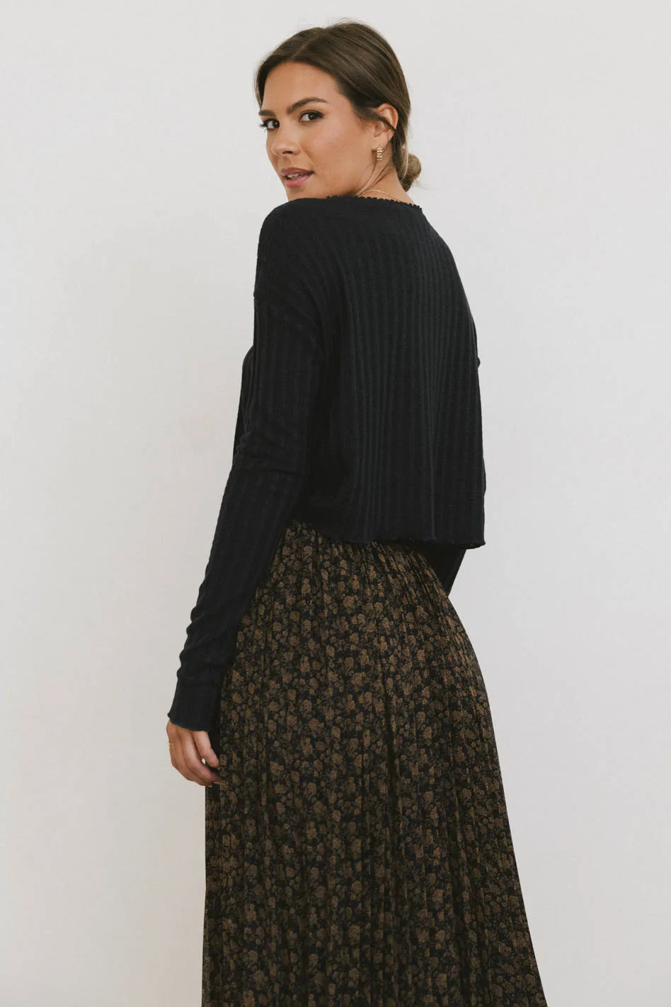 Long sleeves cardigan in navy