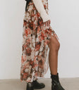 Open side skirt in multi color