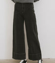 black wide leg denim