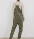Plain color overall in olive