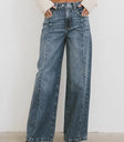 Two hand pockets denim in medium wash