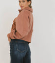 Long sleeves sweater in brick