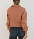 Plain color sweater in brick