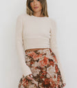 ivory ribbed cropped sweater